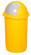 VAR Liquid-tight recyclables collector, 50 l, pastel yellow, lid silver