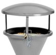 Roof for pedestal ashtray for Pedestal ashtray, silver