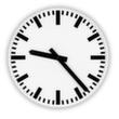 Industrial wall clock with Ø 500 mm, with bar numerals, Ø 500 mm