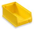 Open fronted storage box Grip with dimpled base, yellow, depth 175 mm, Polypropylene