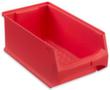 Open fronted storage box Grip with dimpled base, red, depth 350 mm, Polypropylene