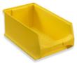 Open fronted storage box Grip with dimpled base, yellow, depth 350 mm, Polypropylene