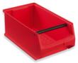 Open fronted storage box Grip with dimpled base, red, depth 350 mm, Polypropylene