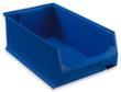 Open fronted storage box Grip with dimpled base, blue, depth 500 mm, Polypropylene