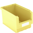 High load capacity BITO open fronted storage box, yellow, depth 350 mm, Polypropylene