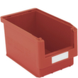 High load capacity BITO open fronted storage box, red, depth 350 mm, Polypropylene