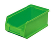 Open fronted storage box Grip with dimpled base, green, depth 175 mm, Polypropylene