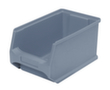 Open fronted storage box Grip with dimpled base, gray, depth 235 mm, Polypropylene