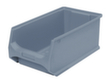 Open fronted storage box Grip with dimpled base, gray, depth 350 mm, Polypropylene