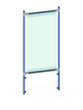 fetra Hygiene protection wall for transport trolleys, height x width 1410 x 571 mm