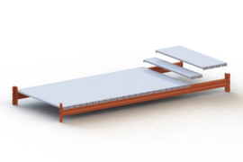 META Shelf with steel panels Multipal S for wide span shelving