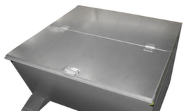 Bauer 2-piece steel Bauer hinged lid for tipping containers