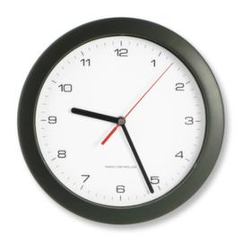 PEWETA Radio-controlled wall clock with black housing