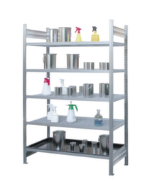 Hazardous goods shelving for small containers