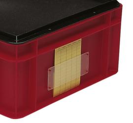 Label pocket for Stacking container