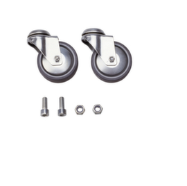 2 swivel castors/2 locking castors for Large volume bin liner stand