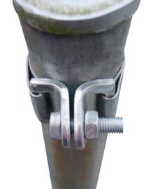 Universal clamp band for fastening litter garbage cans