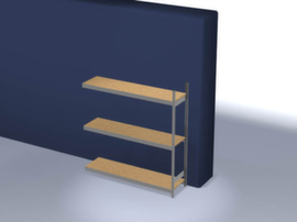 hofe Wide span shelving with wooden shelves