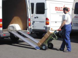 Lightweight loading rail with support and stop bracket