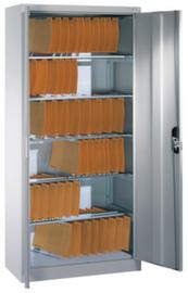 C+P Hinged door cabinet ERGO light gray with 6 pendulum rods