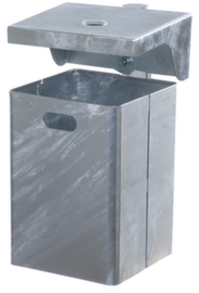 Hot-dip galvanized litter garbage can for outdoor use