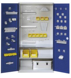 Kappes Perforated panel cabinet RasterPlan® with 2 shelves, width 1000 mm