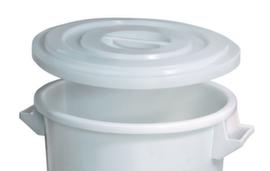 Support lid with handle for garbage can