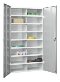 PAVOY Compartment cabinet Basis, 16 fans, RAL7035 light gray/RAL7035 light gray