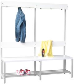 PAVOY Changing room bench Basis light gray with plastic rails
