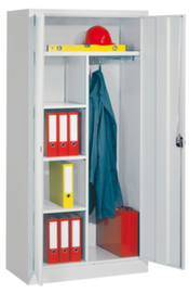 PAVOY Filing/wardrobe cabinet Basis light gray with shelves