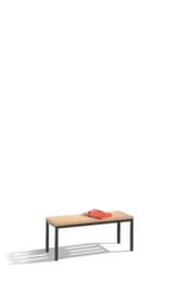 C+P Changing room bench with wooden slats