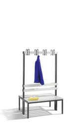 C+P Changing room bench with hooks and PVC strips