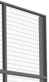 TROAX Partition wall system with mesh size 50x50 mm