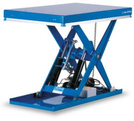 Scissor lift table with closed platform