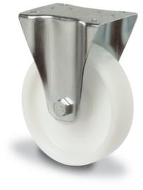BS-ROLLEN Fixed castor with stainless steel housing