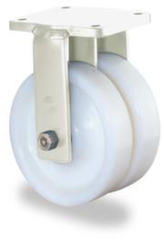 BS-ROLLEN Twin heavy-duty wheel as fixed castor