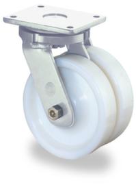 BS-ROLLEN Twin heavy-duty wheel as swivel castor