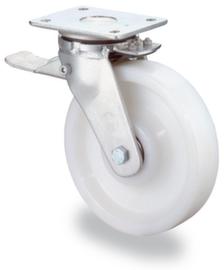 BS-ROLLEN Swivel castor with double stop