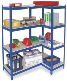 Chipboard plug-in shelving with 4 shelves