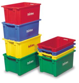 Swivel stacking containers with closed walls
