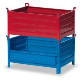 Solid wall stacking containers