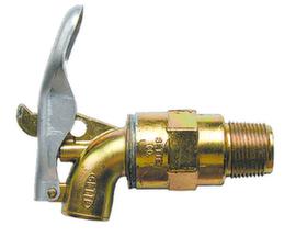 Self-closing metal drum taps