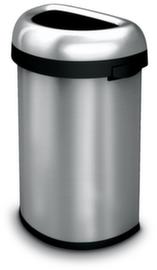 Open stainless steel waste garbage can