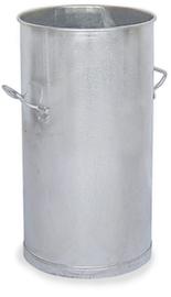 Metal garbage can with 2 carrying handles