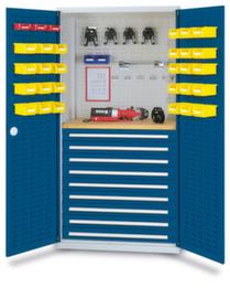 Kappes Slotted panel cabinet RasterPlan® with workbench top, 9 Drawer(s)