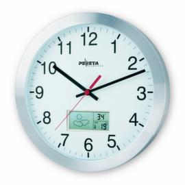PEWETA Radio-controlled wall clock, LC display, Ø 300 mm