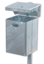 Hot-dip galvanized litter garbage can for outdoor use