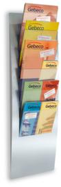 Wall brochure holder Varia with 6 shelves