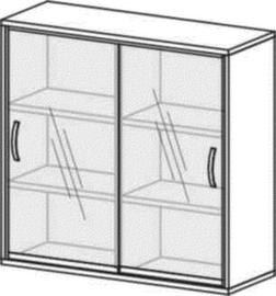 Gera Office sliding door cabinet Pro with glass doors