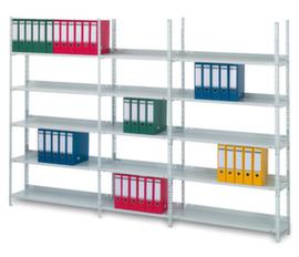 hofe Screw-in file shelving, 5 Floors, with corrosion-protective zinc coating